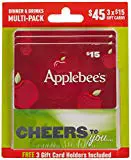Applebee's Dinner and Drinks Gift Cards, Multipack of 3 - $15
