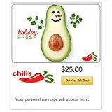 Chili’s Holiday Avocado Gift Card - E-mail Delivery