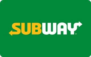 Subway gift card